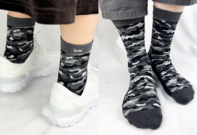 迷彩-灰 厚襪款(2種尺寸) 